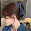 Denim Bow Ribbon Hair Clip Large Bow Hair Claw Nonslip Hair Jaw Strong Hold Clamps Fashion Hair Accessories for Women and Girls