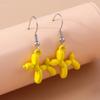 Cute Candy Color Balloon Dog Earrings for Women Girls Cartoon Animal Drop Earrings Jewelry Gifts