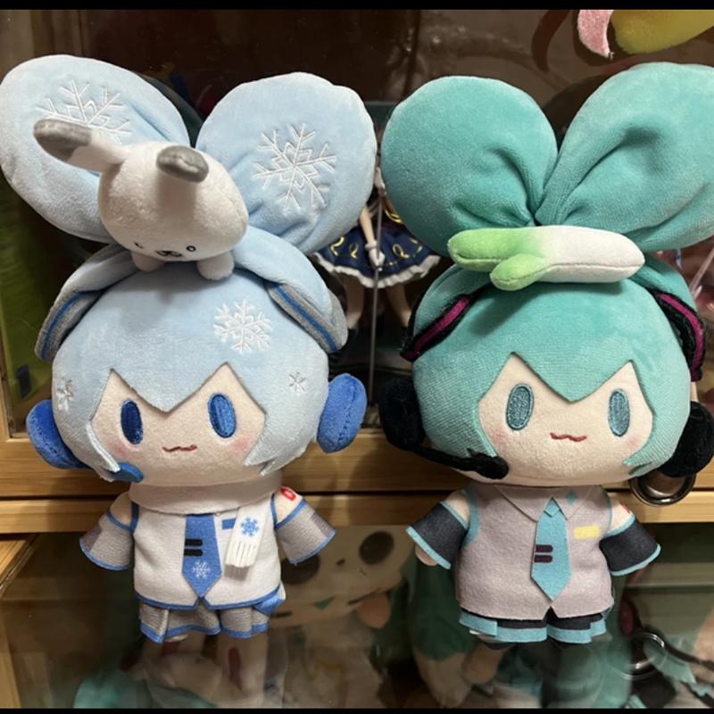 15cm Hatsune Miku Snow Series Plush Doll Kawaii Q Version Plushies Backpacks Toys Action Figures Keychain Bag Pendant Toy Gift