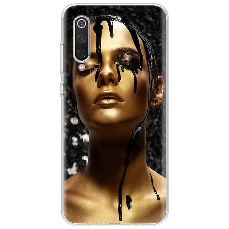 

African Art Black and Gold Woman Oil Phone Case For Xiaomi Redmi Note 10 11 12 13 14 15 Pro Plus 11S 12S 14S 11T 11E 10S Soft TP Redmi Note 14S