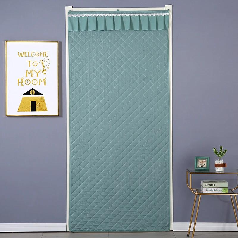 Easy Installation Winter Quilted Design Door Curtain Thick Windproof Cold-proof Thermal Door Curtain Keep Warm Door Screen