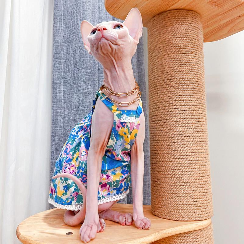 Sommer Sphynx Katze Hund Kleidung Luxus Prinzessin Kleidung Für Haarlosen Katzen Kostüm Kätzchen Weste Kostüm Welpen Rock Niedlich