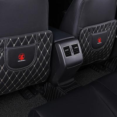 PU Leather Car Seat Back Pad With Storage Bag Anti-kick Mat For Vauxhall Astra J K Crossland X Grandland Insignia B Zafira