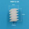 White Plastic Worm Gear W9x12-3A Outer Diameter 9mm Height 12mm Hole 3mm DIY Repair Model POM Pinion