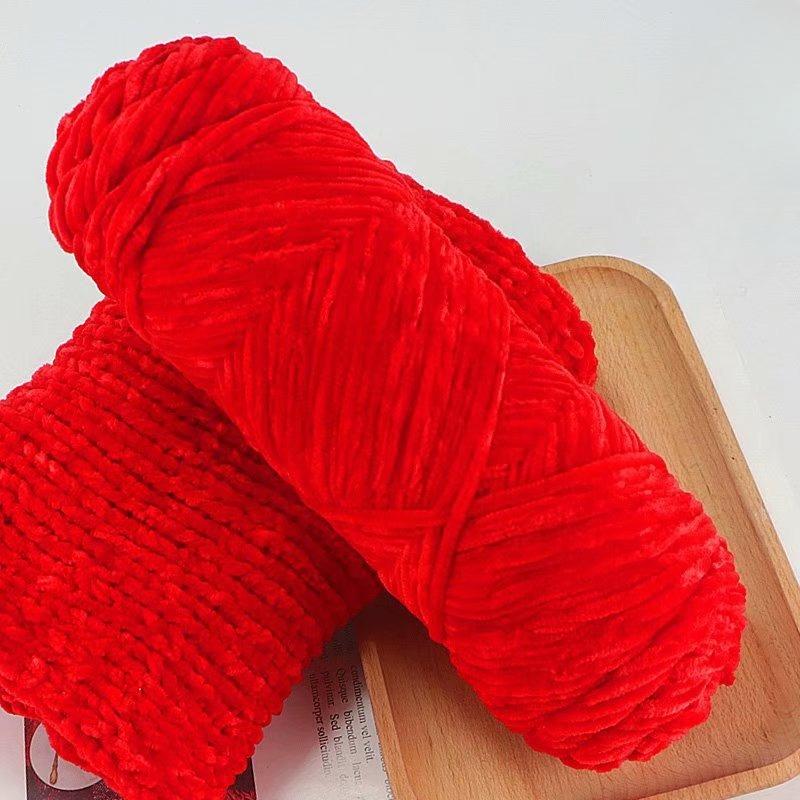 10Pcs/95g Chenille Warm Velvet Yarn Blended for Handmade DIY Knitting Wool Crochet Handmade Scarf Coat Baby Blanket and Hat