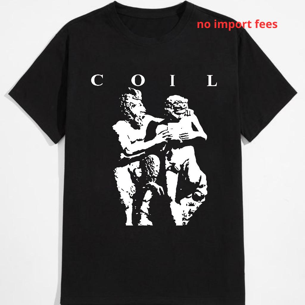 Vintage Coil Band Tour Concert Heavy Cotton Black Unisex Shirt All Sizes JU121