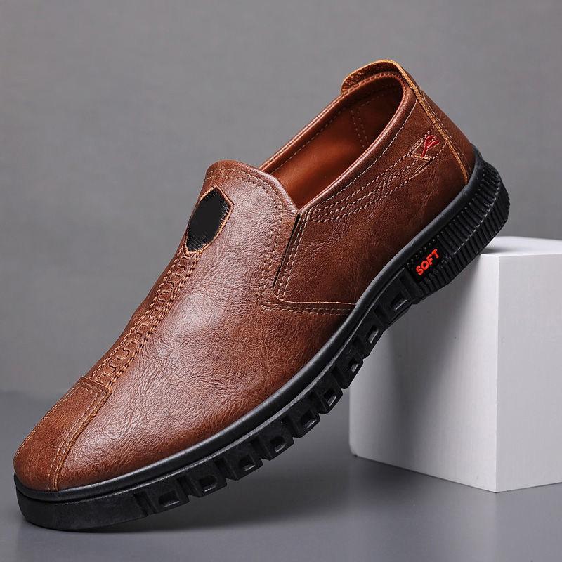 Men's Shoes Men's Leather Shoes Men's Business Casual Leather Soft-soled Foot Shoes