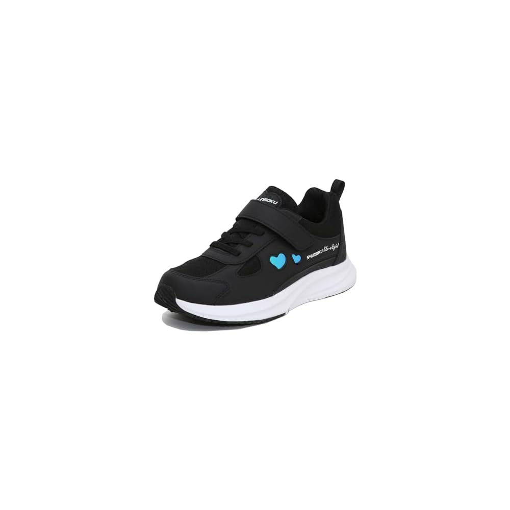 Shunso Sneakers for Girls, Waterproof, Wide Fit, 18245cm, LEJ 8350, Black, 245cm, 3E