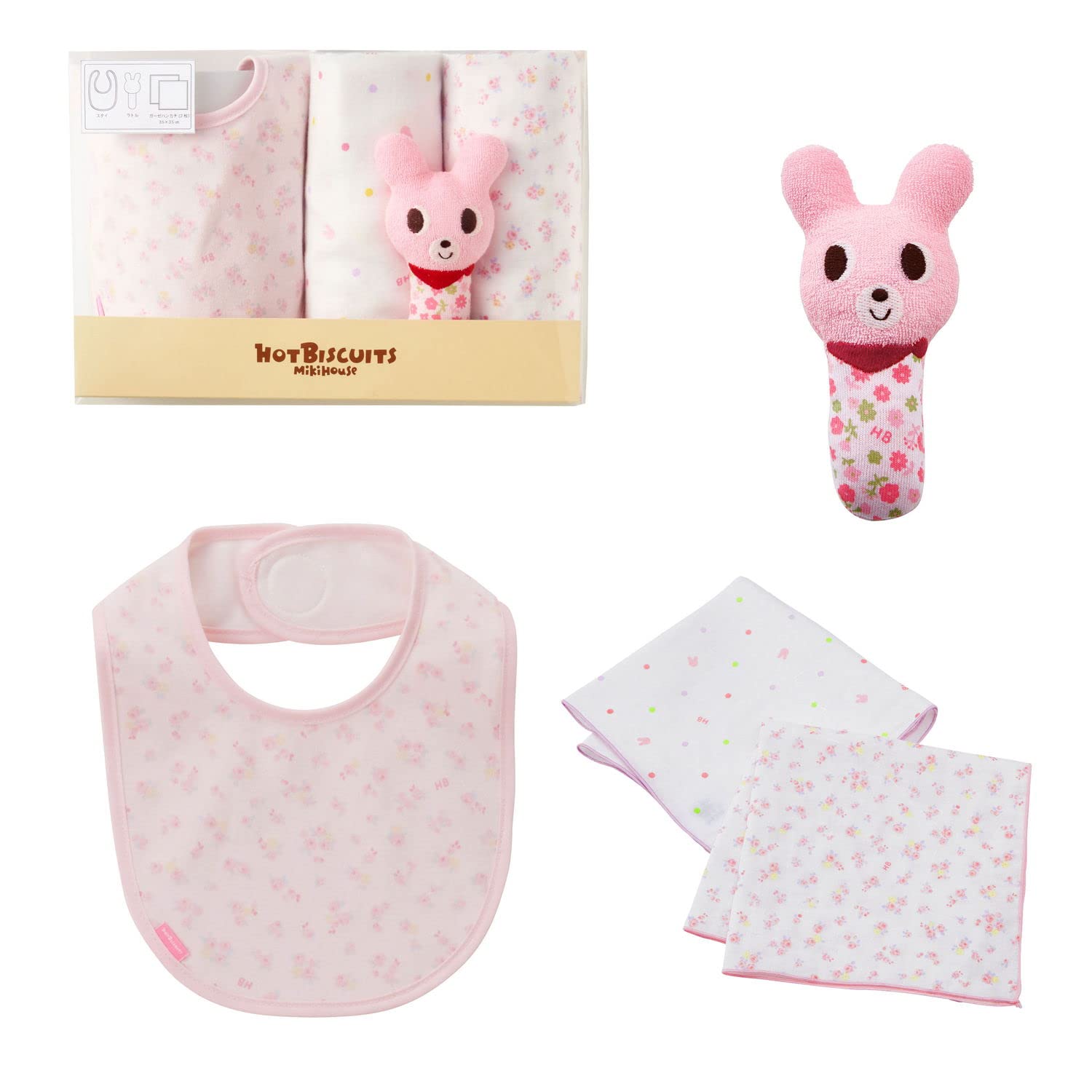 

MIKI HOUSE HOT BISCUITS Accessory Gift Set (Clear Case Included) for Boys and Girls, Kids Clothing, Baby Gift, Pink, One Size Fits All, 74-9938-578
