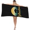 1PC Yellowstone National Park Vintage Bison Polyester Beach Towel for Sports, Spa, Yoga, Hotel & Gym