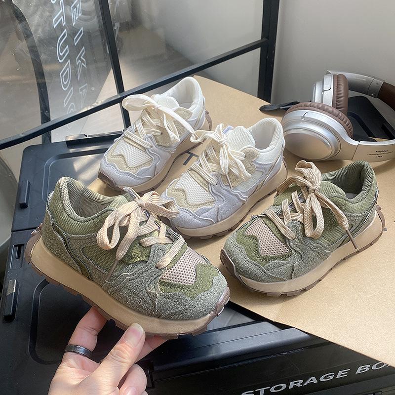 Children's sports shoes 2025 spring and autumn new boys' shoes girls' dad shoes breathable mesh Forrest Gump shoes trendy brand