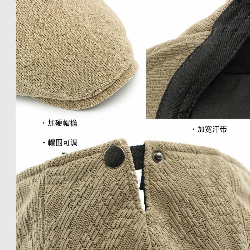 Korean Version of Fashion Knitted Hat Women's Autumn Winter Beret British Retro Literary Cap Casual Forward Hat Men