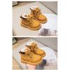 Winter New Children's Snow Boots with Fleece Lining, Warm Cotton Shoes, Boys' Yellow Boots, Girls' Boots, Large Cotton Martin Boots
