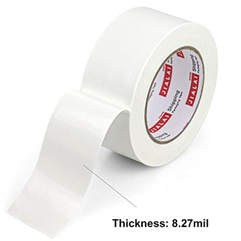 Heavy Duty White Duct Tape, 2 Inches X 30 Yards, 8.27 Mil Thickness, Strong, Flexible, No Residue, for Repairs, Industrial