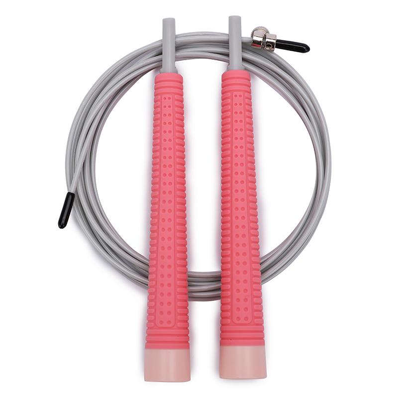 Silicone Handle Jump Rope Fitness PVC Sports Steel Wire Skipping Ropes Crossfit Adjustable Exercise Workout Skipping Equipment