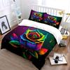 "Colorful Rose Art Decor Set" Soft Comfortable Duvet Cover Bedding Set Included 1*Duvet Cover & 2*Pillowcases, gift