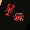 Künstlerische Meereskreaturen Brosche Legierung Hummer Krabbe Sicherheits Anstecknadel Für Jacken Blusen Hüte Dekoration