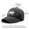 Forest Bear Washed Cotton Snapback Baseball Caps Gorra Hombre Leisure Distressed Adjustable Baseball Hat For Mountaineering
