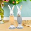 2pcs Gold Color Egg Animal Model Ornaments Resin Easter Rabbit Figurine  Bedroom