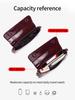 Fashion ladies shiny crossbody bag stylish elegant shoulder bag wine red small underarm bag versatile solid color clutch bag