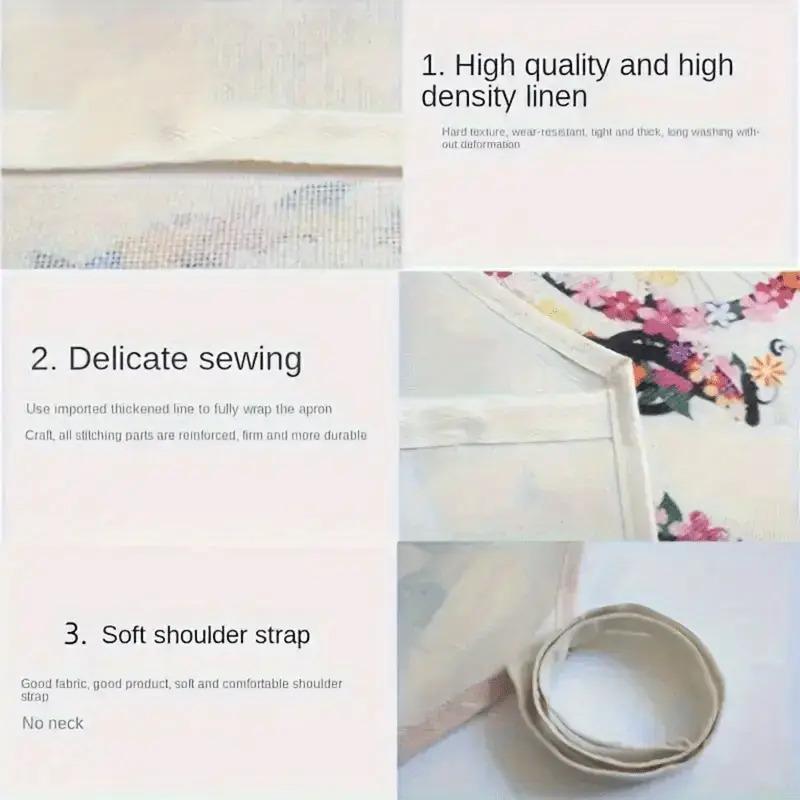 1pc Ramen Noodle Apron Linen Japanese Food Art Kitchen Chef Gift Cooking Baking Restaurant Decor Anime Style Gift