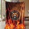 Coperta in Flanella con Stampa Hull City Football, Morbida Calda Leggera Coperta Plaid per Divano Letto Campeggio
