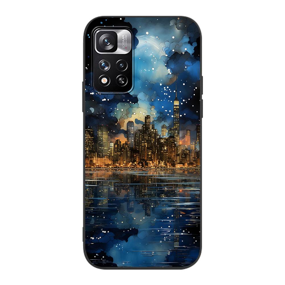 Van Gogh Starry Night Oil Painting Case for Xiaomi Redmi 10A 10C 9C 12C 9A 9i 10 12 9 Prime 9T K40 Pro Black Soft Phone Cover