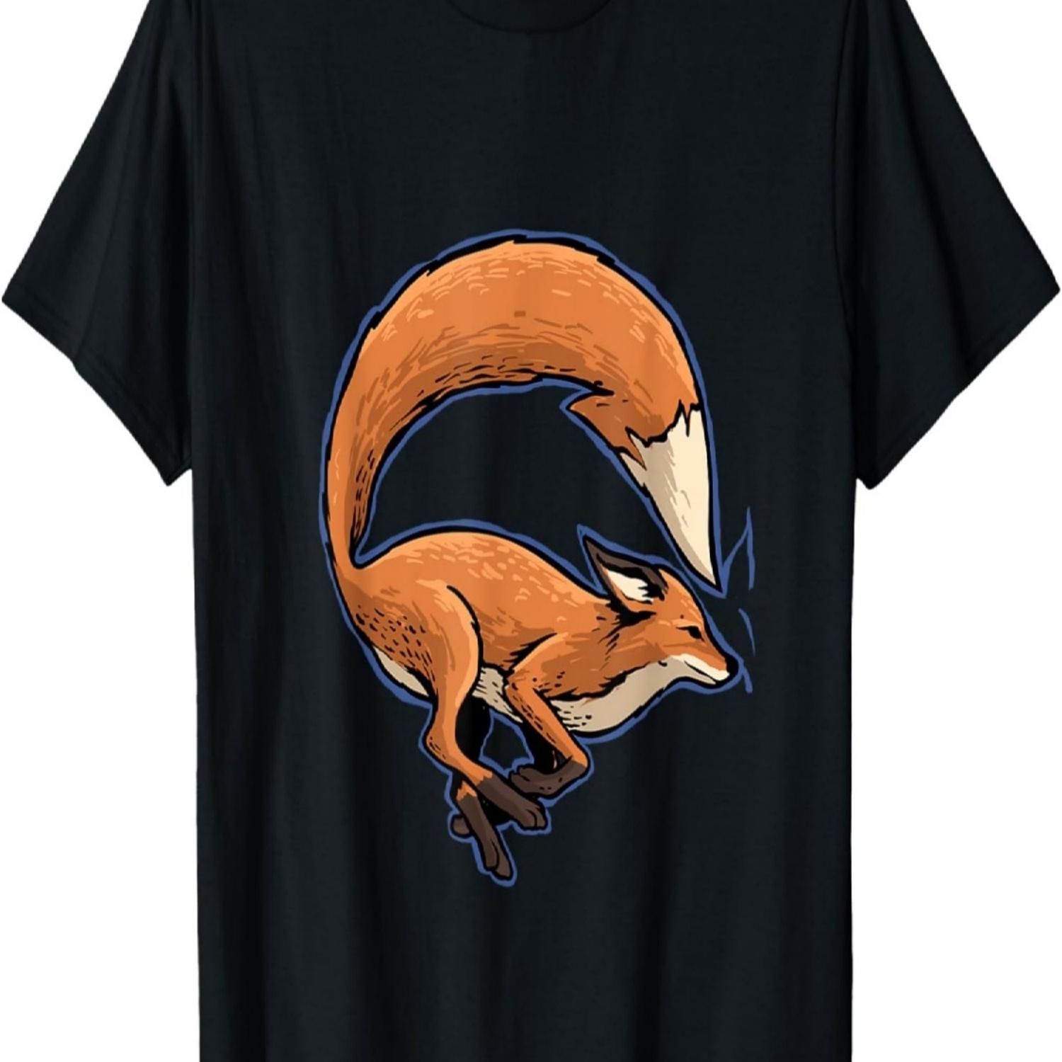 

Dolphox Dolphin Fox Hybrid Illusion Art T-Shirt S чёрный