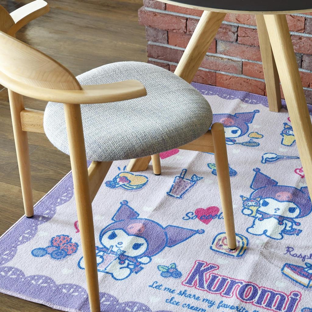 Marushin Γραφείο Sanrio Kuromi Berry Time Χαλάκι Καρέκλας με 0275120500 Χαλάκι, Αντιολισθητική Επιφάνεια,