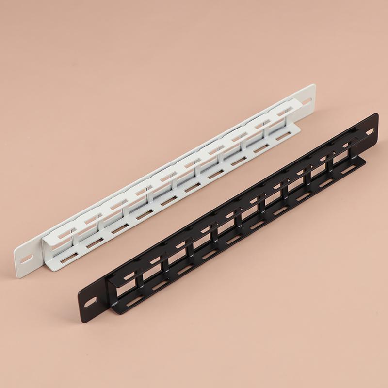 1Pc Metal Network 10-Port 1U Empty Blank Patch Panel For Standard Keystone Rack Mount Network Cable Management