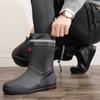 Outdoor Non-slip Fishing Rain Boots New Men's Fashion Mid-calf PVC Rain Boots Short Barrel Medium Barrel Waterproof Rain Boots