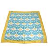 Gucci 100% Silk Adidas Collaboration Scarf Silk Yellow X Blue Women 716092 Used
