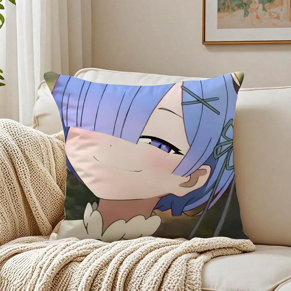 anime character loyal RRe ZZero Cushion Cover Pillowcase Antidustmite living Room Sofa Decor Cushion Room