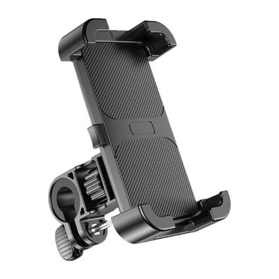 Quick Install Bike Handlebar Phone Mount With Anti Slip Silicone For Motorcycles Scooters And All Smartphones Up To 7.2 Inches