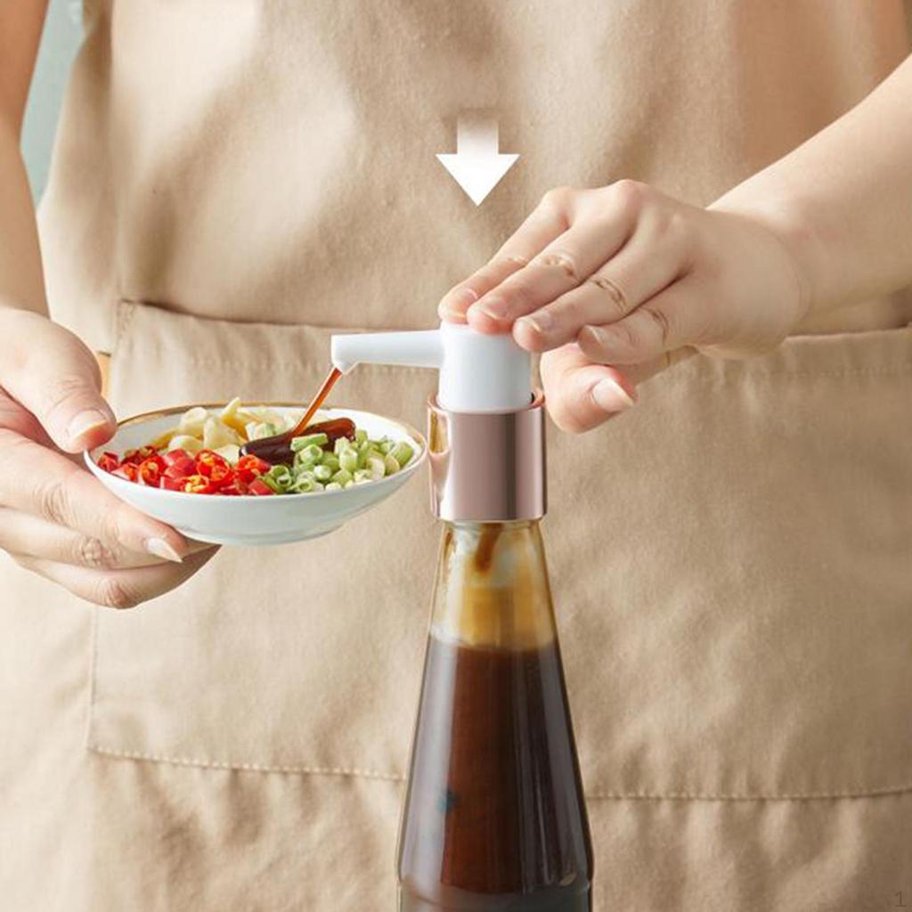 Saucenspender Pumpe Küchenhelfer mit Schlauch Druckölzerstäuber Druckkopf Sirupflasche