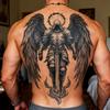 Adesivo de Tatuagem Herbal de Costas Inteiras Para Homens e Mulheres, À Prova D'Água, Duradouro, Não Refletivo, Semi-Permanente, Tatuagem Adesiva Que Não Sai ao Esfregar