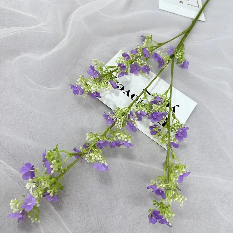 Simulation Flowers Silk Gypsophilas Wedding Decor Artificial 3 Forks Gypsophila Branches Pink Fake Flower Balcony Decoration