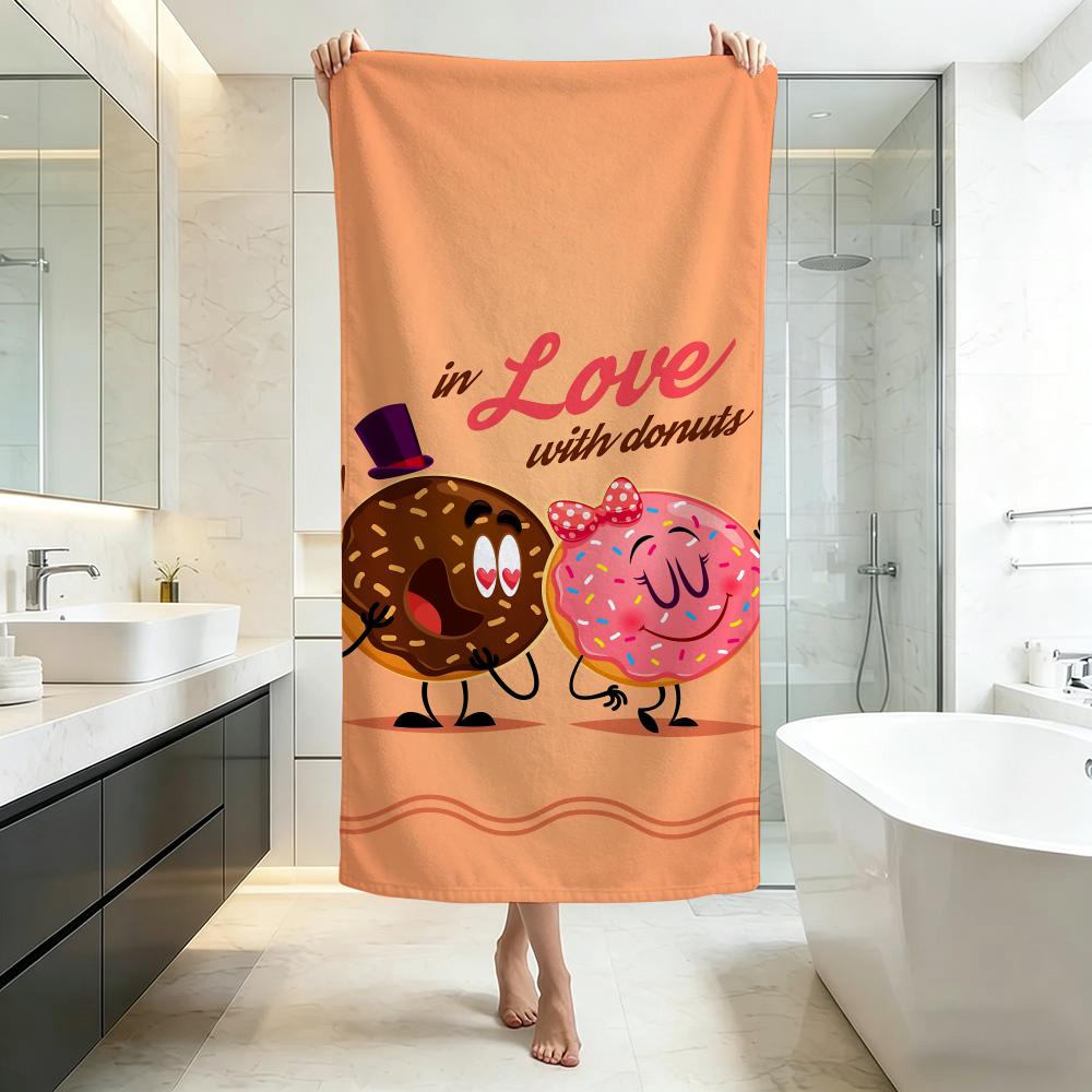 Sweet D-Donut FriendsS Towel Five-Star Hotel Quality Eco-Friendly Ultra Soft Thick Towels & Beach Towels