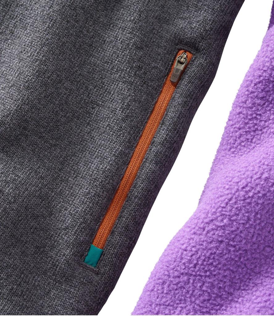 Fleece Sherpa Hybrid Pullover US Size Bright Gray 1000139136 L.L.Bean Women's Sweater, Fit, Petite, L, Purple/Charcoal Heather, Multicolor,