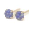 K14WG White Gold Natural Lapis Lazuli Earrings [Sold As a Pair for Both Ears] Lapis Lazuli Earrings White Gold Earrings K14WG K14wg Yokomountain