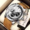 BINBOND Chronograph Sturdy Accurate Quartz Watches For Men Luxury Auto Date Luminous Waterproof Men's Watch Casual Reloj
