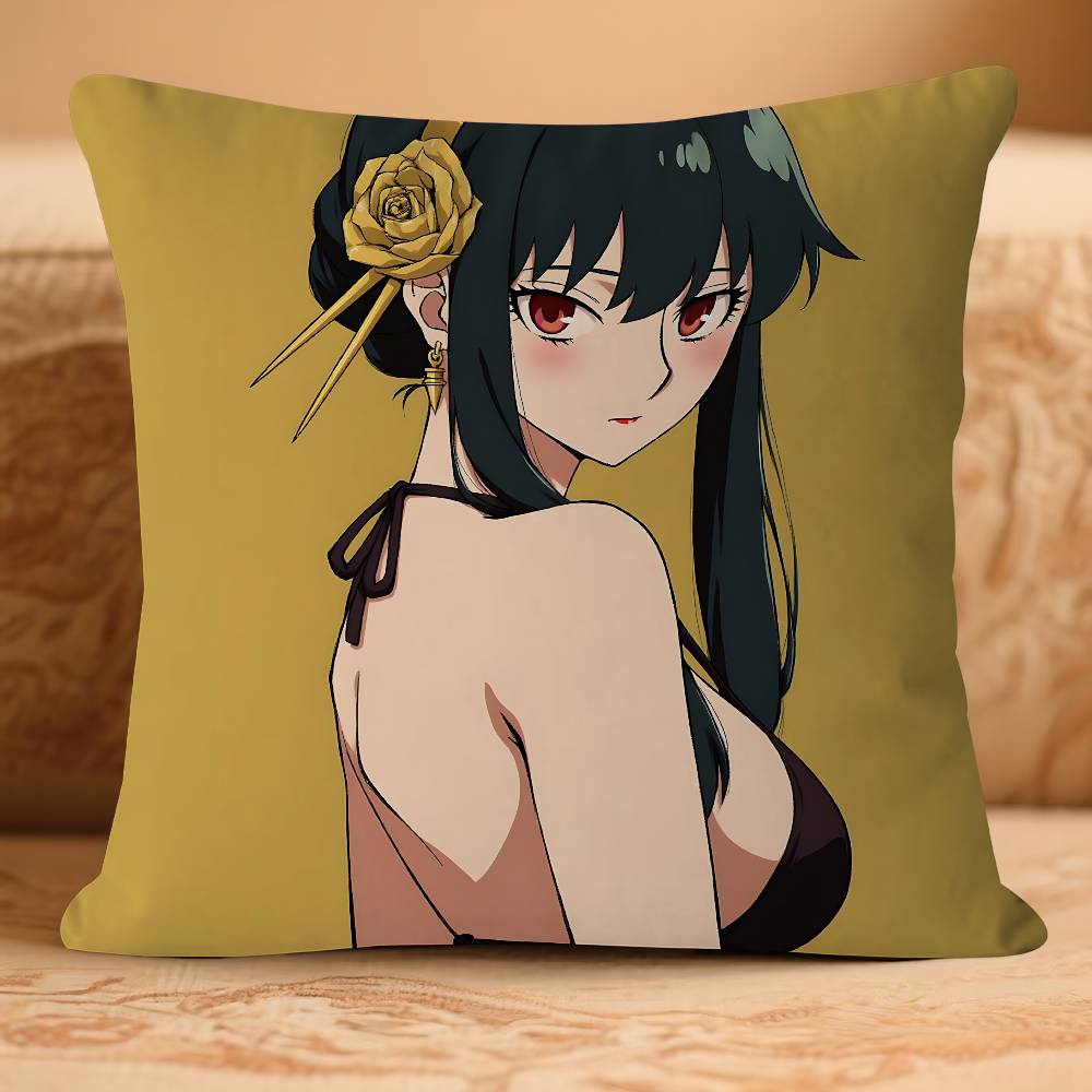 Yor ANIME Forger Pillow Case Removable Washable Cushion Cover – All-Season Soft Linen