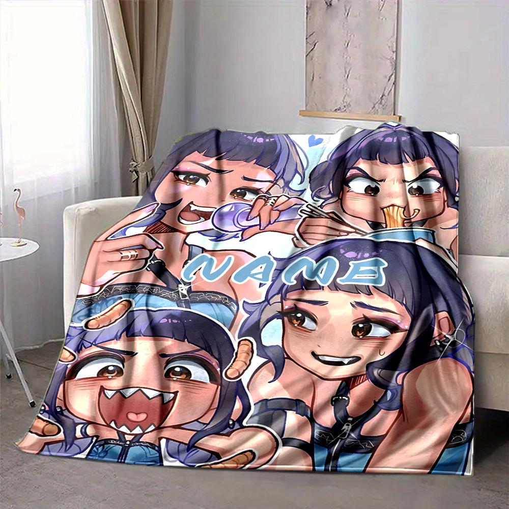 Custom 1pc Floral Fantasy Journey Blanket, Soft And Comfortable Blanket, Casual Warm, Camping Travel Blanket, Birthday Gift Q912143