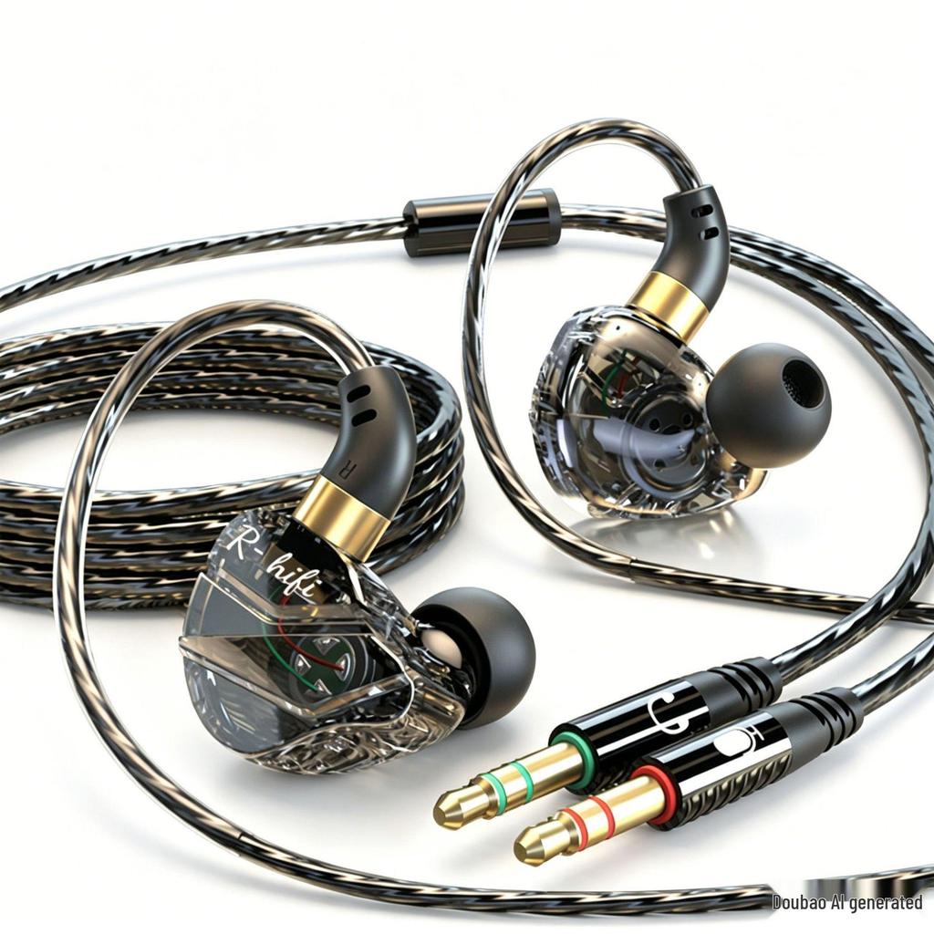 Wired Over-Ear Gaming Headset with Microphone and Dual Plug