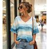 Summer Polka Dot T-Shirts 3D Print Fashion Women's V-Neck Short Sleeve T Shirt Y2K Casual Tees Harajuku Tops Female Clothing