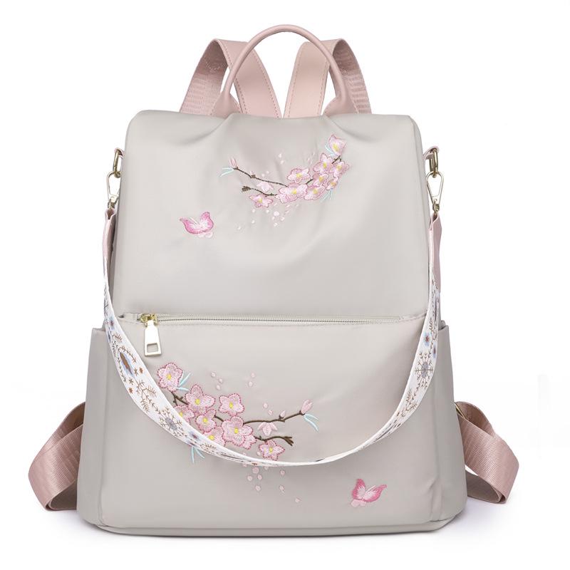 Trendy 2025 Large-Capacity Women's Embroidered Shoulder Bag and Backpack