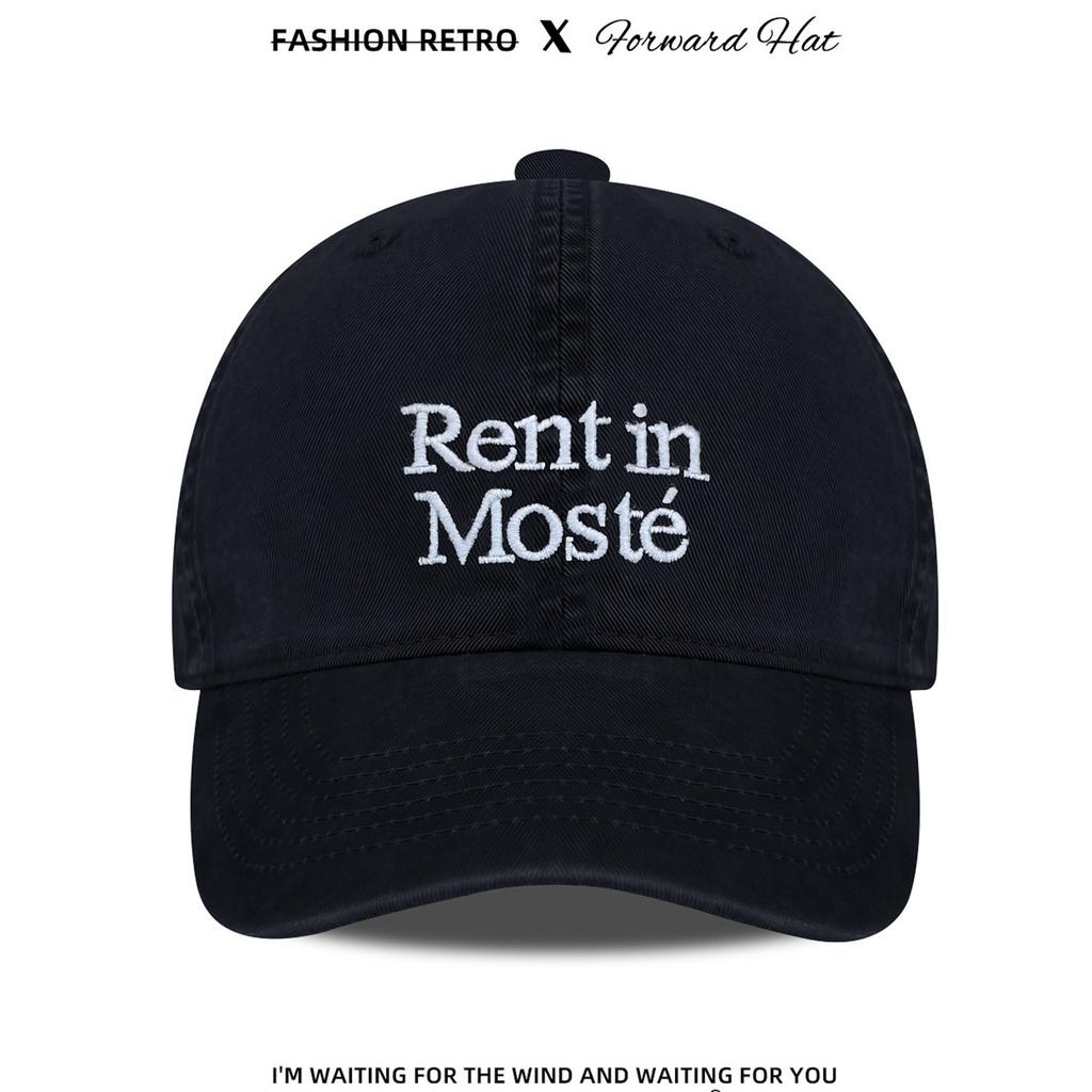 Korean-style Simple and Versatile Letter-embroidered Soft-top Baseball Cap for Women, New Spring-summer Model, Face-slimming Duckbill Cap for Men