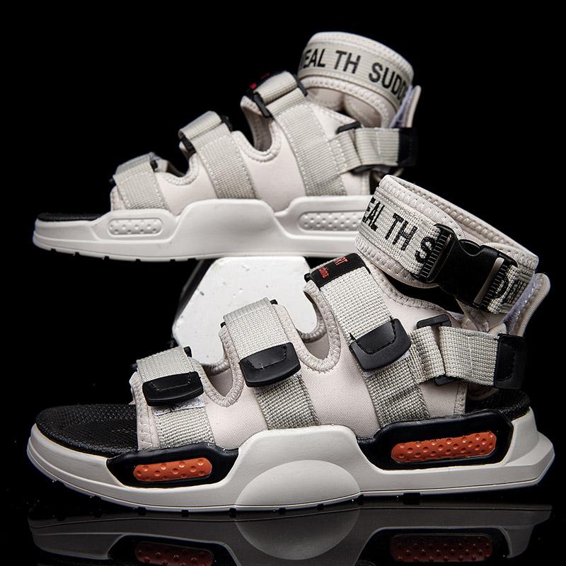 Fashion Quality Summer Men's Sandals Gladiator Rome Men Flats High Top Couple Beach Sandals Casual Men Shoes Thicken Open Toe Flip Flops