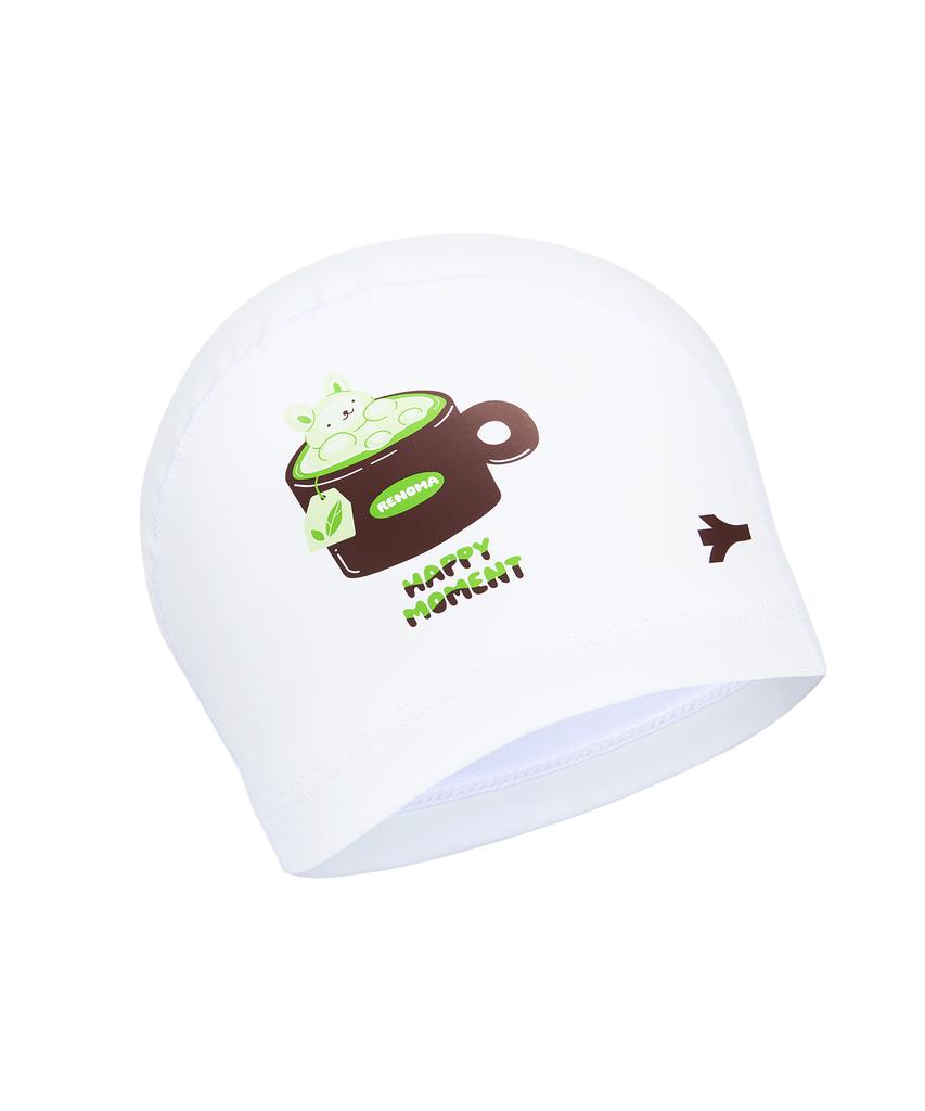 Lenomasuyeongbog Adult Happy Bunny Urethane Coated Swim Cap White Ro-Rc2G012-Wh