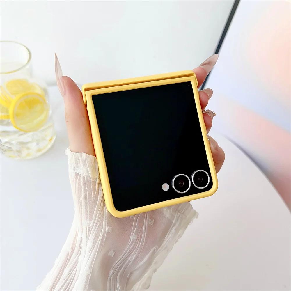 Skin Feel Candy Color Matte Phone Case for Samsung Galaxy Z Flip7 FE Flip 7 6 5 Flip 4 3 Hinge Protective Hard Back Cover